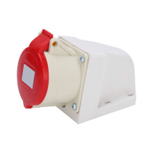 2x 4-Pin 32A 3P IP67 Wasserdicht Wandhalterung 380V