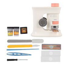 (Roseate) Kids Microscope 40-160X Magnetic Portable Handheld with Light