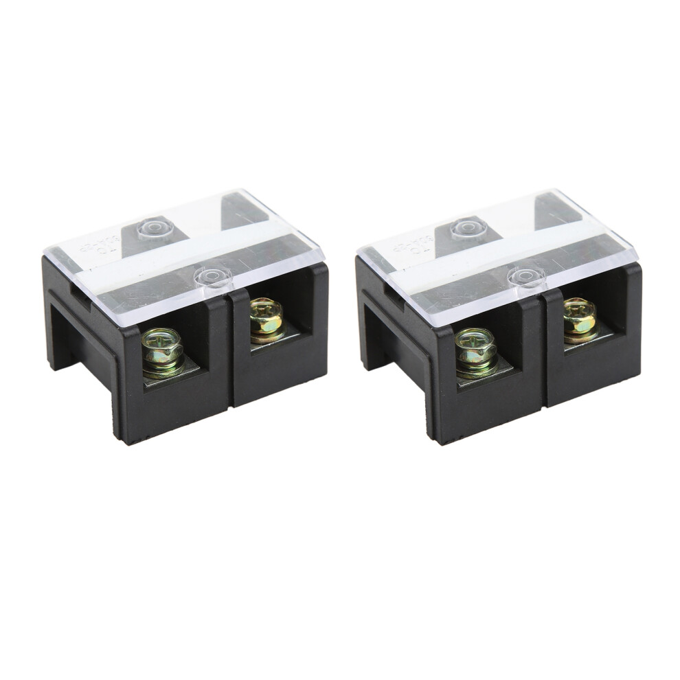 (2 Positionsï¼602Ï¼) 2 Pcs Terminal Block 60A 600V Dual Row Compact Barrier Strip Pc Shell 604725093240