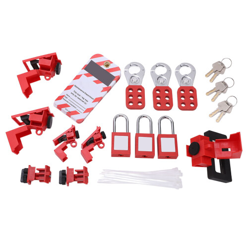 Loto-Set: Tag Hasp Padlock & Aufbewahrungstasche 1