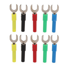 10 Stk Gabelspade-Stecker 5 Farben 8mm/4mm U-Form