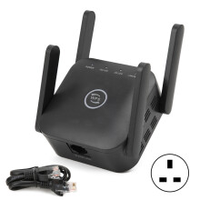 (UK Plug) 2.4G/5G Dual Band WiFi Repeater 1200Mbps Signal Booster Home Office