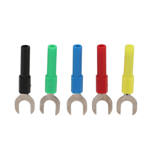 10 Stk Gabelspade-Stecker 5 Farben 8mm/4mm U-Form 2