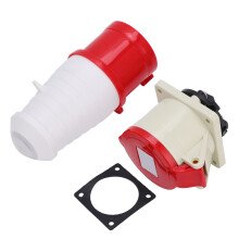 3P+E Industriestecker-Set 3-Phasen IP44 wasserdicht 32A 380V-415V