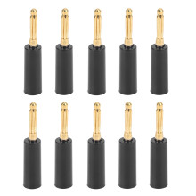 (Black) 4mm 7-poliger Bananenstecker lötfrei Lautsprecher Rot