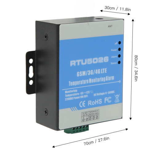 (4GL‑E EU Plug) Temp-Warner GMS 3G/4G LTE Stromausfall Raum Lager Farm