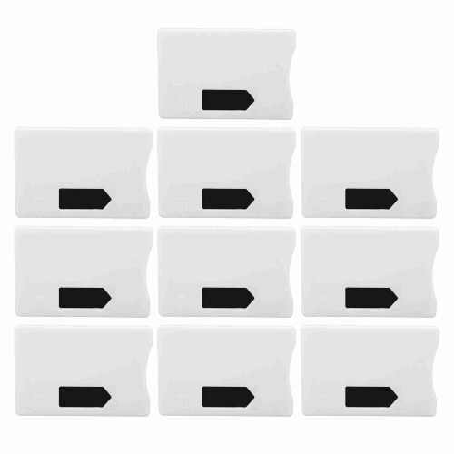 (White) 10x RFID-Schutz Sleeve Anti-Diebstahl Grau