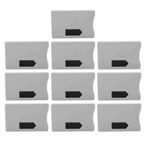 (Grey) 10x RFID-Schutz Sleeve Anti-Diebstahl Grau