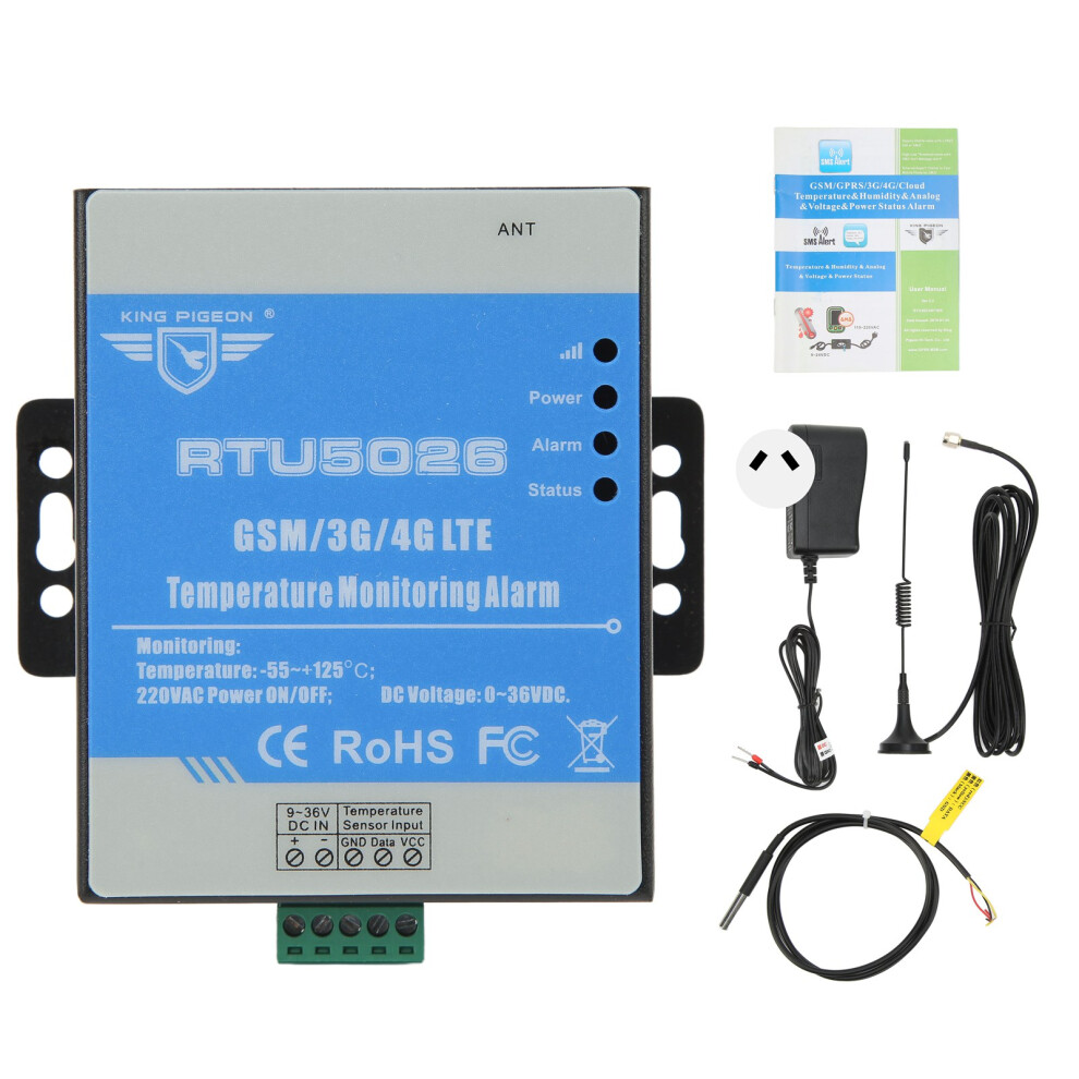 (4GLâAU AU Plug) Temp Controller Waterproof GSM Alarm Room Warehouse Farm 4GL-E EU