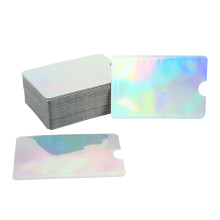 (Silver) 100x Alufolien Kartenhüllen Entmagnetisierungsschutz Gold