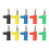 4mm stapelbare Bananenstecker rot, schwarz, gelb, blau, grün, Messing 1