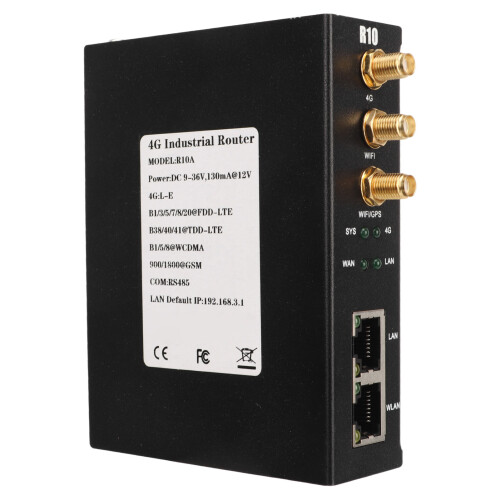 (4GL-E EU Plug) Industrierouter 485 zu WIFI 4G mit Antenne 3G 4G VPN 2