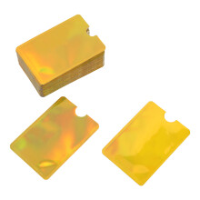 (Golden) 100x Alufolien Kartenhüllen Entmagnetisierungsschutz Gold