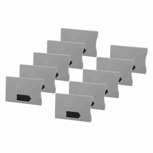 (Grey) 10x RFID-Schutz Sleeve Anti-Diebstahl Grau 1