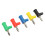 4mm stapelbare Bananenstecker rot, schwarz, gelb, blau, grün, Messing 4
