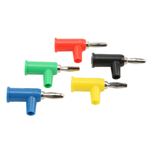 4mm stapelbare Bananenstecker rot, schwarz, gelb, blau, grün, Messing 1