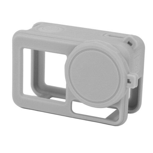 (Gray) Silicone Case Action 5 Pro Anti-Collision Dust-Proof Strap Black 1