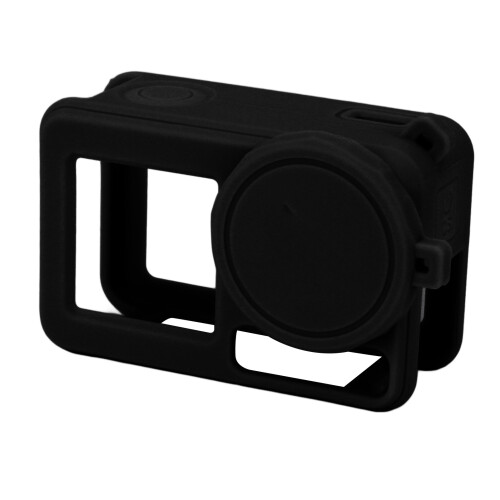 (Black) Silicone Case Action 5 Pro Anti-Collision Dust-Proof Strap Black 1