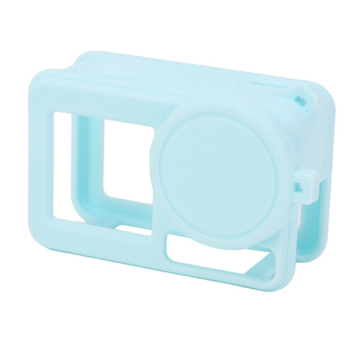 (Blue) Silicone Case Action 5 Pro Anti-Collision Dust-Proof Strap Black 1