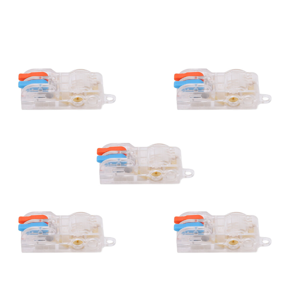 5Pcs Lever Wire Connectors 2 Port T Type Splitter 32A 604725133137