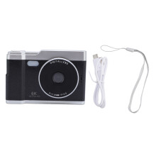 (Black) Digital Camera 48MP 8x Zoom 2.4 Inch Screen Anti Shake Compact Pink