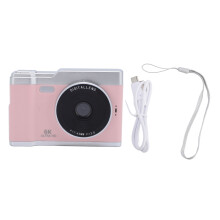 (Pink) Digital Camera 48MP 8x Zoom 2.4 Inch Screen Anti Shake Compact Pink