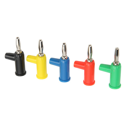 4mm stapelbare Bananenstecker rot, schwarz, gelb, blau, grün, Messing 2