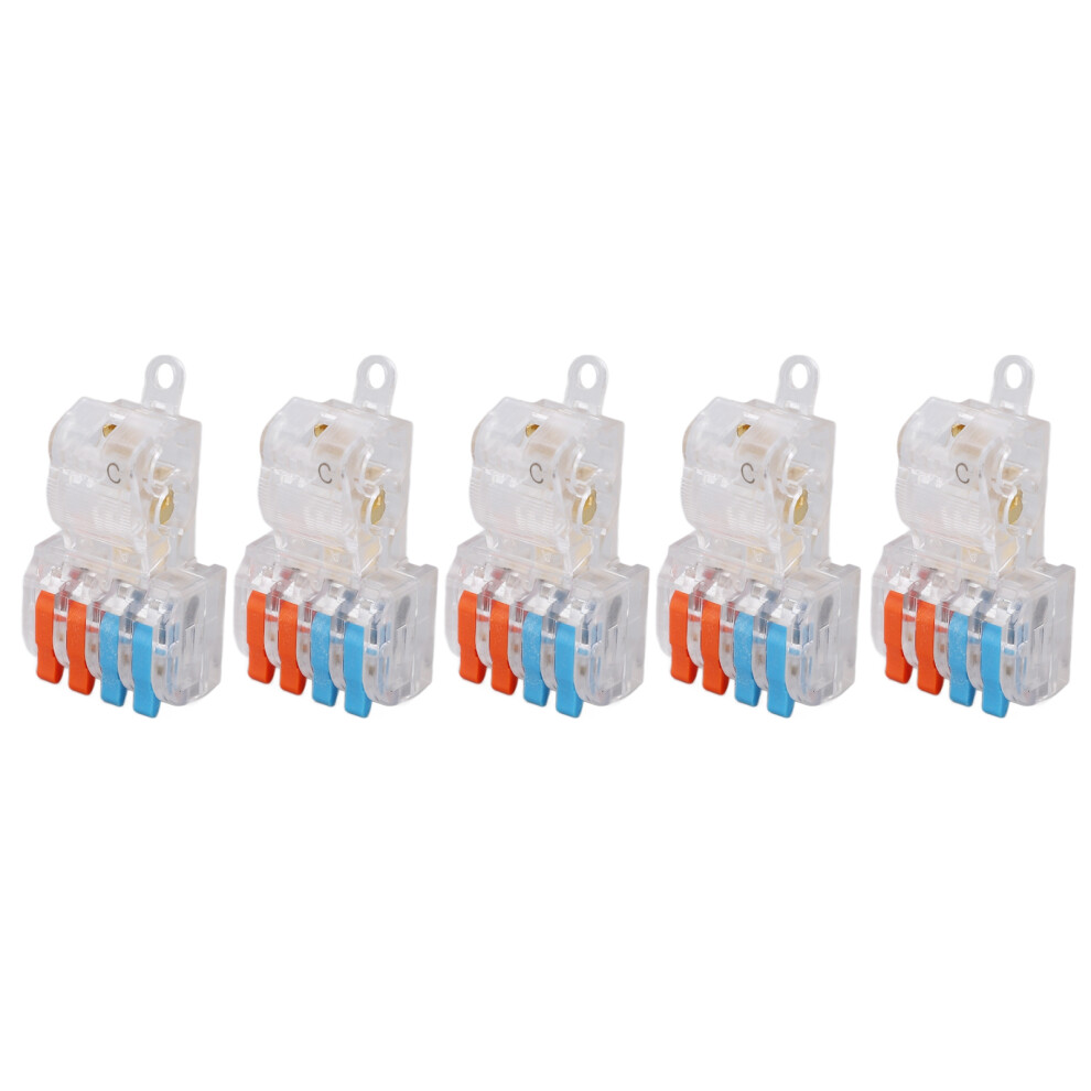 5Pcs Wire Quick Connector T Type Splitter Terminal Block 250V 32A 604725133175