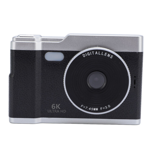 (Black) Digital Camera 48MP 8x Zoom 2.4 Inch Screen Anti Shake Compact Pink 1