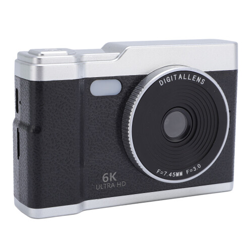 (Black) Digital Camera 48MP 8x Zoom 2.4 Inch Screen Anti Shake Compact Pink 2