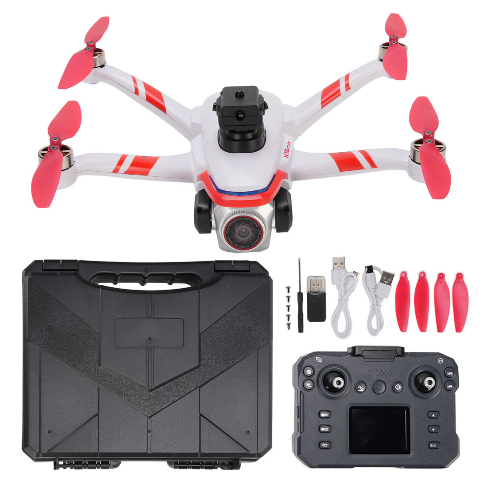 (Red) Rc Drone With Screen 4K Camera Smart Obstacle Avoidance Red 643505163643