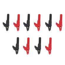 10pcs Car Battery Clip 15A Insulated Red Black for 4mm Banana Plug
