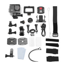 (Black) Underwater Action Camera 4K 24MP 170 Wide Angle 2.4G Remote
