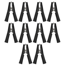 (Black) 10 Stk. schwere isolierte 30A-Batterieladeklemme rot