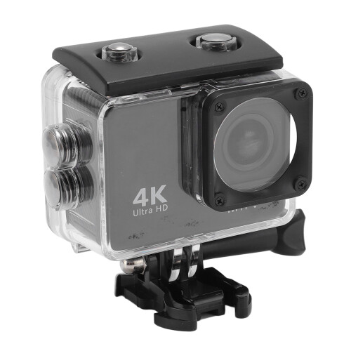 (Black) Underwater Action Camera 4K 24MP 170 Wide Angle 2.4G Remote 2