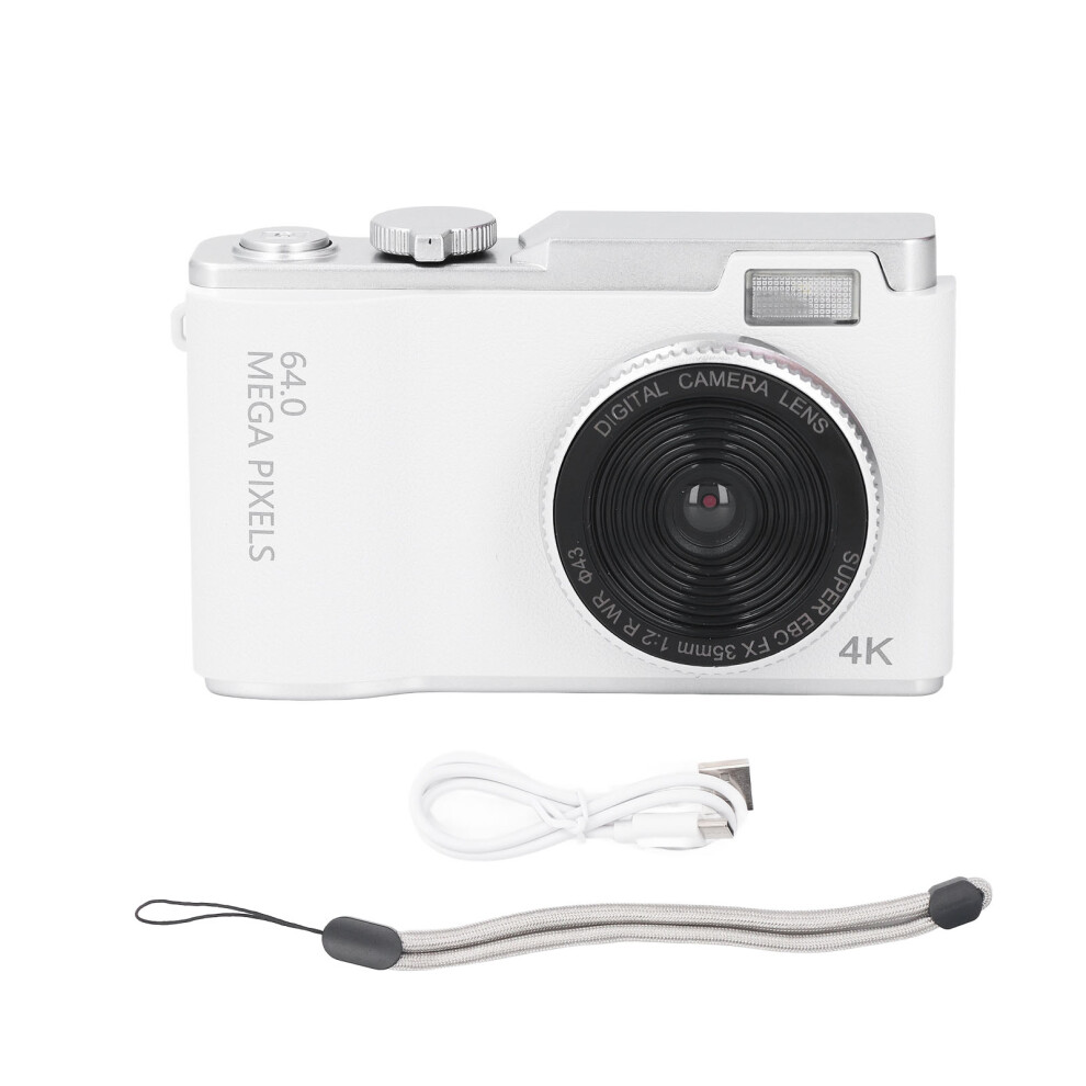 (64Gb) 4K Digital Camera 16X Zoom 2.4In Selfie 64Mp Video Camcorder Travel 643505071917