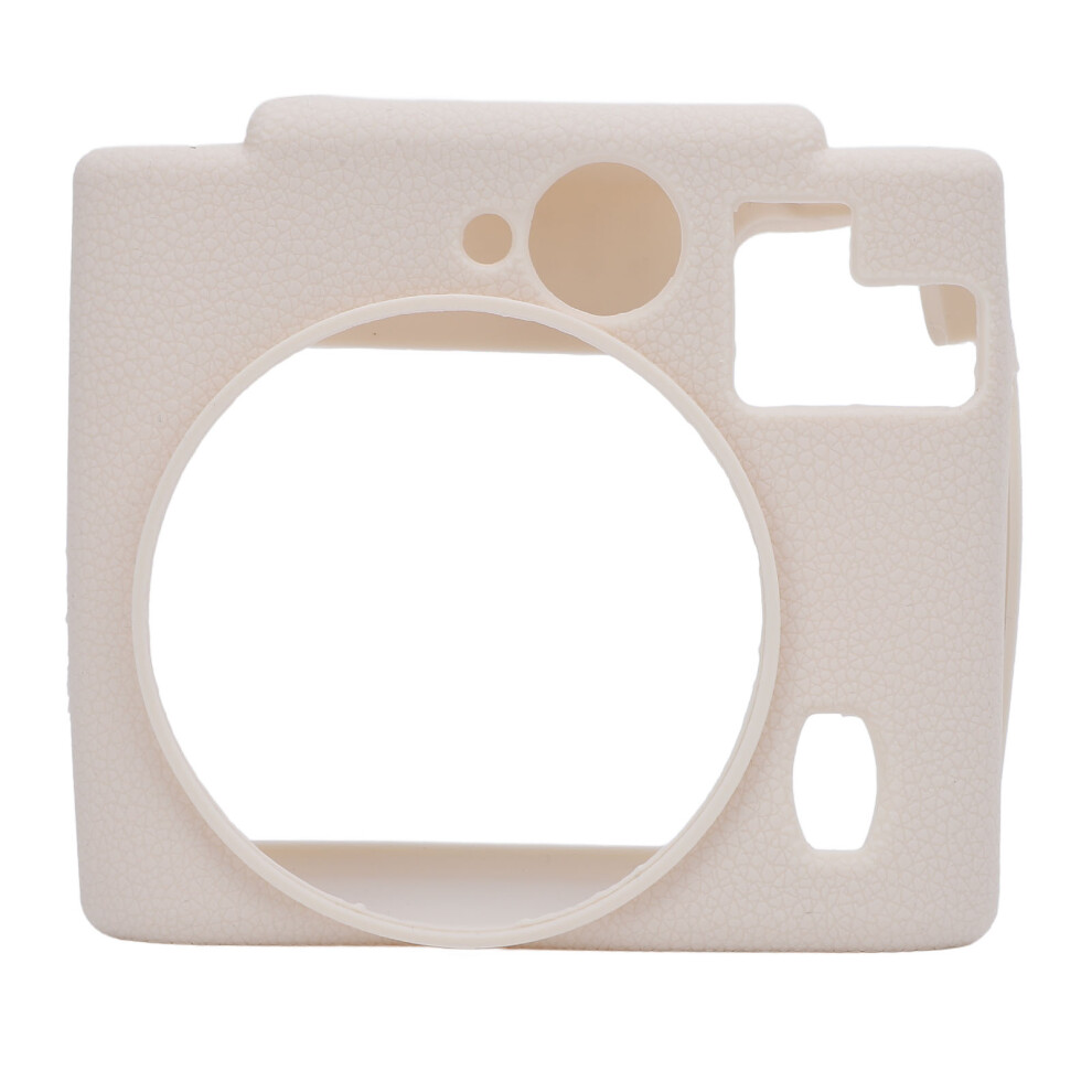 () Instant Camera Case Scratch Resistant Drop Proof Silicone Beige/Black 643505169140