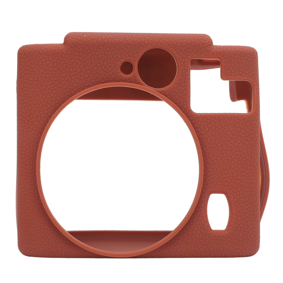 () Instant Camera Case Scratch Resistant Drop Proof Silicone Brown/Black 643505169133