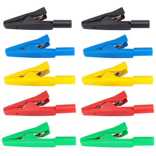 Electrical Wire Test Clips 30V-60V 10A 6mm Open for 2mm Banana Plug 1