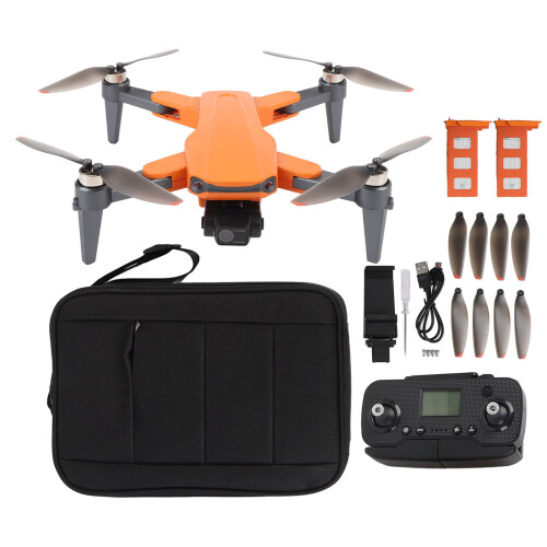(Double Batteries) RC Drone HD Dual Camera 5G GPS Obstacle Avoidance Quadcopter Orange