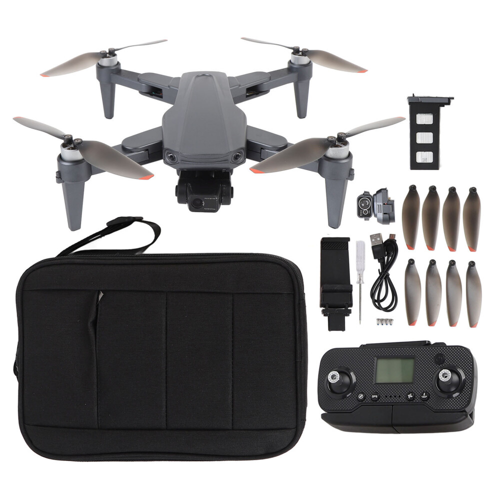 (1 Battery) Drone 3-Axis Ball Head Dual Camera Obstacle Avoidance Metallic Blue 643505164459
