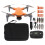 (3 Battery) Drone 3-Axis Dual Camera Obstacle Avoidance Orange 1 Battery 1