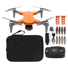 (2 Battery) Drone 3-Axis Dual Camera Obstacle Avoidance Orange 1 Battery
