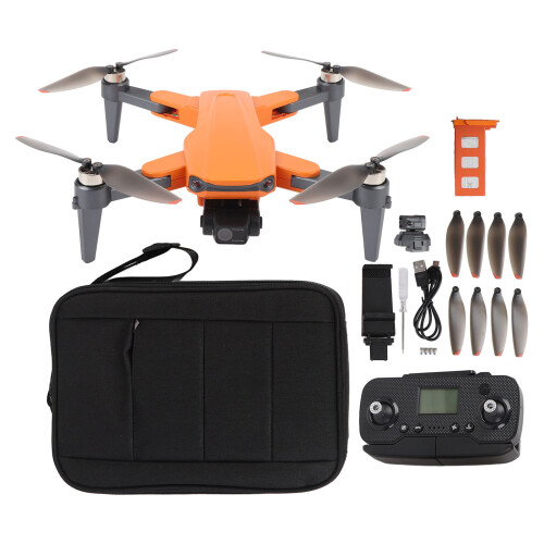 (1 Battery) Drone 3-Axis Dual Camera Obstacle Avoidance Orange 1 Battery