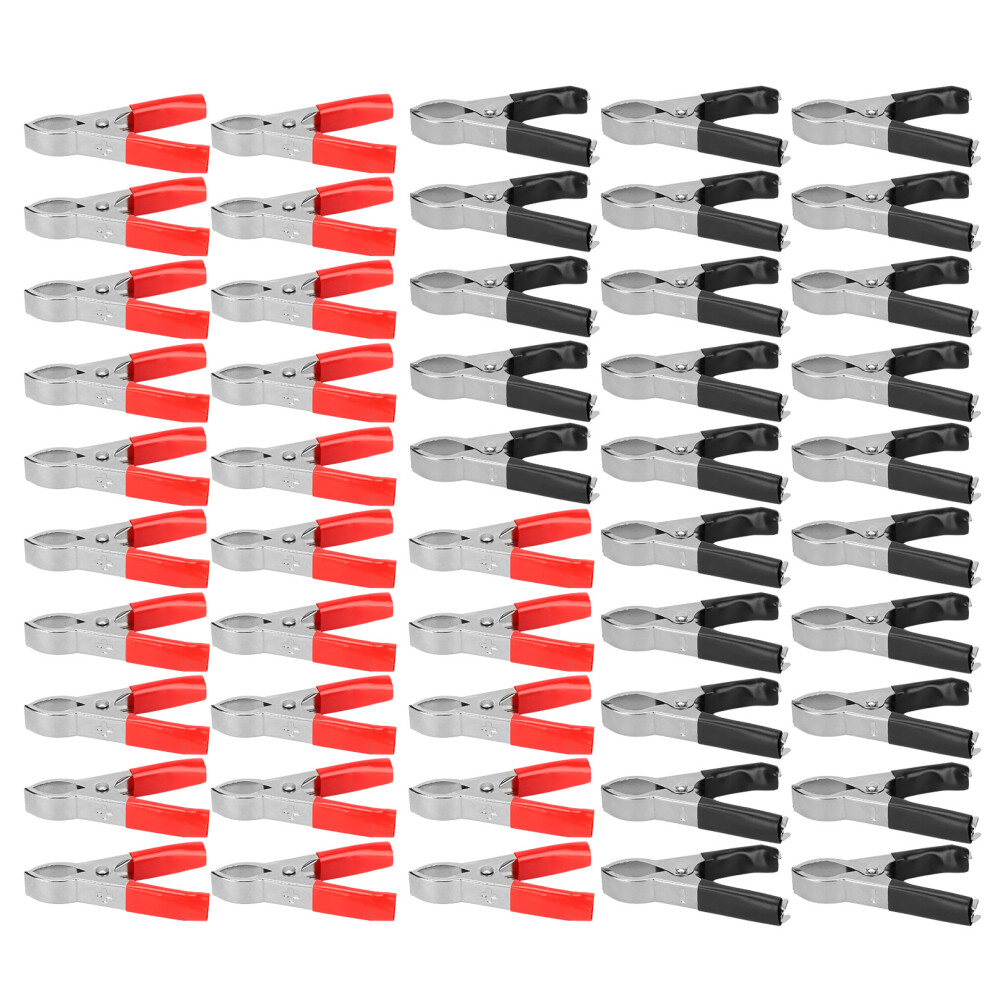50Pcs 30A Steel Pvc Insulated Battery Clamp 300W Inverter Red/Black 604725096784