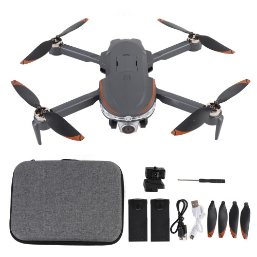 (2 Batteries) Foldable Drone Dual Camera GPS Auto Return Obstacle Avoidance 4.5in