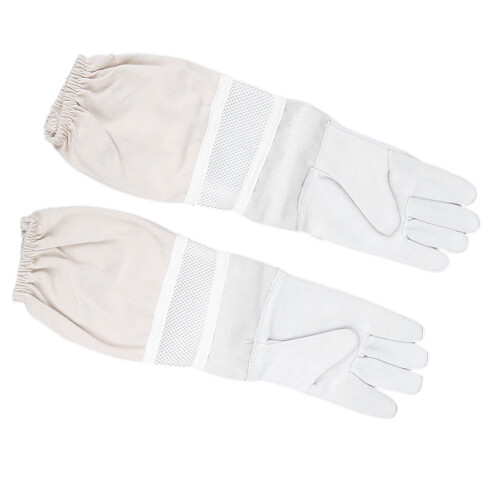 (XL) Stichfeste Imker-Handschuhe Langarm Elastikbündchen Mesh XL 2