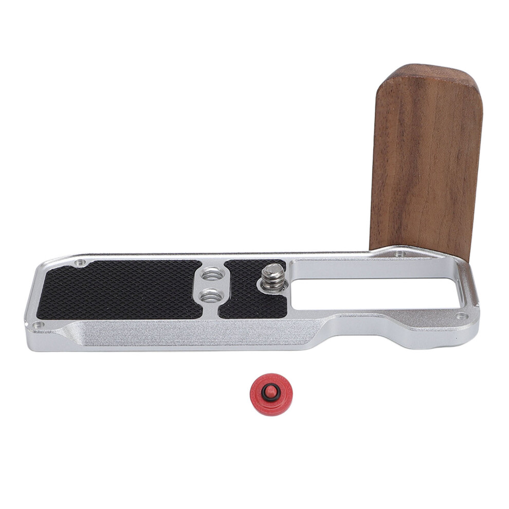 ( Walnut) L Shape Grip Arca Quick Release Aluminum Bracket Wood Handle Silver 643505164756