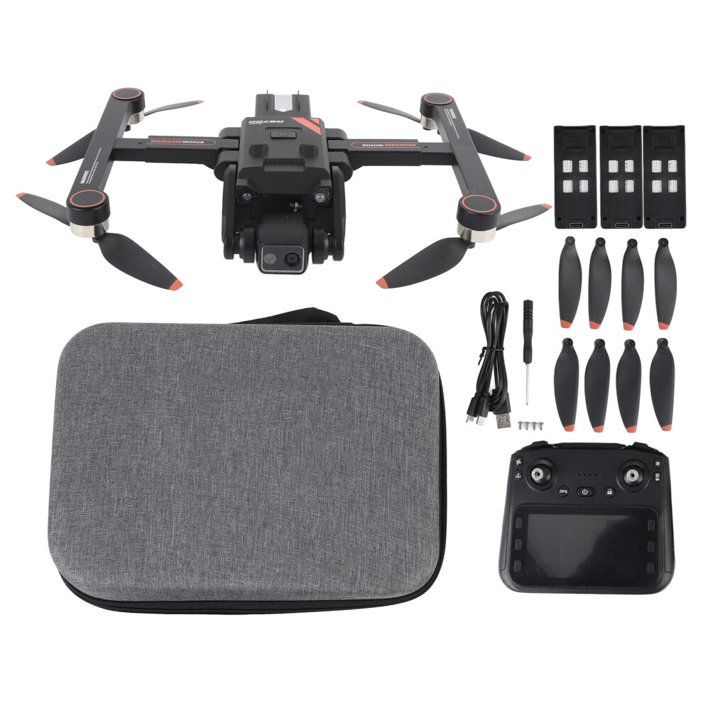 (3 Batteries) 4.5In Brushless Drone Dual Camera 5G Obstacle Avoidance 3 Batteries 643505164503