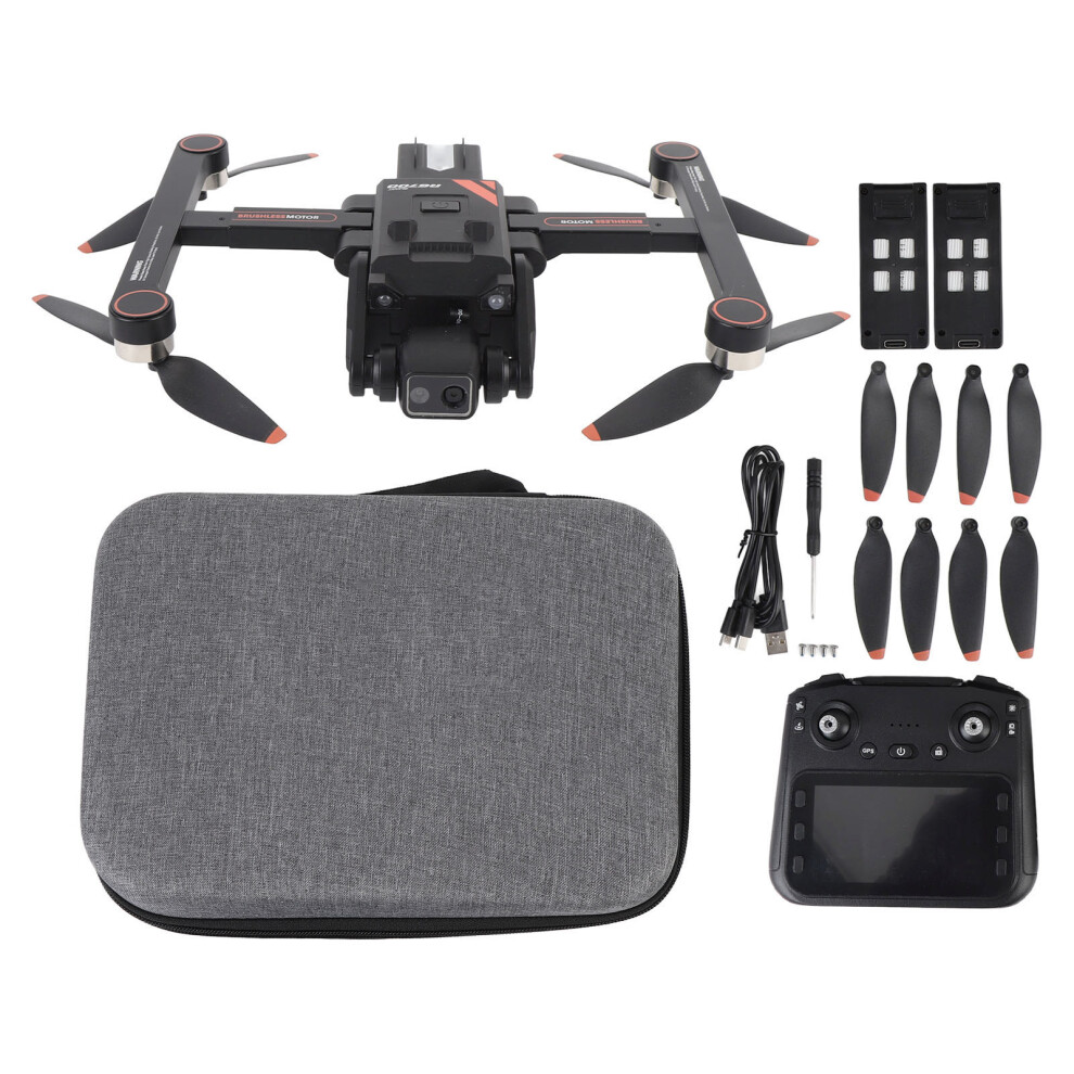 (2 Batteries) 4.5In Brushless Drone Dual Camera 5G Obstacle Avoidance 3 Batteries 643505164565